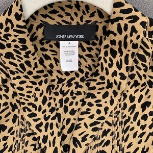 Jones New York Leopard Print Blouse